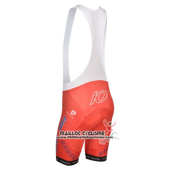 2014 Maillot Ciclismo Katusha Blanc et Rouge Manches Courtes et Cuissard